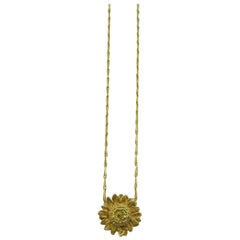 Asprey Gold Sunflower Necklace