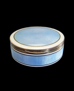 ASPREY - GOURDEL VALES & CO. - Guilloché Enamel & Silver Box - U.K. - Circa 1913