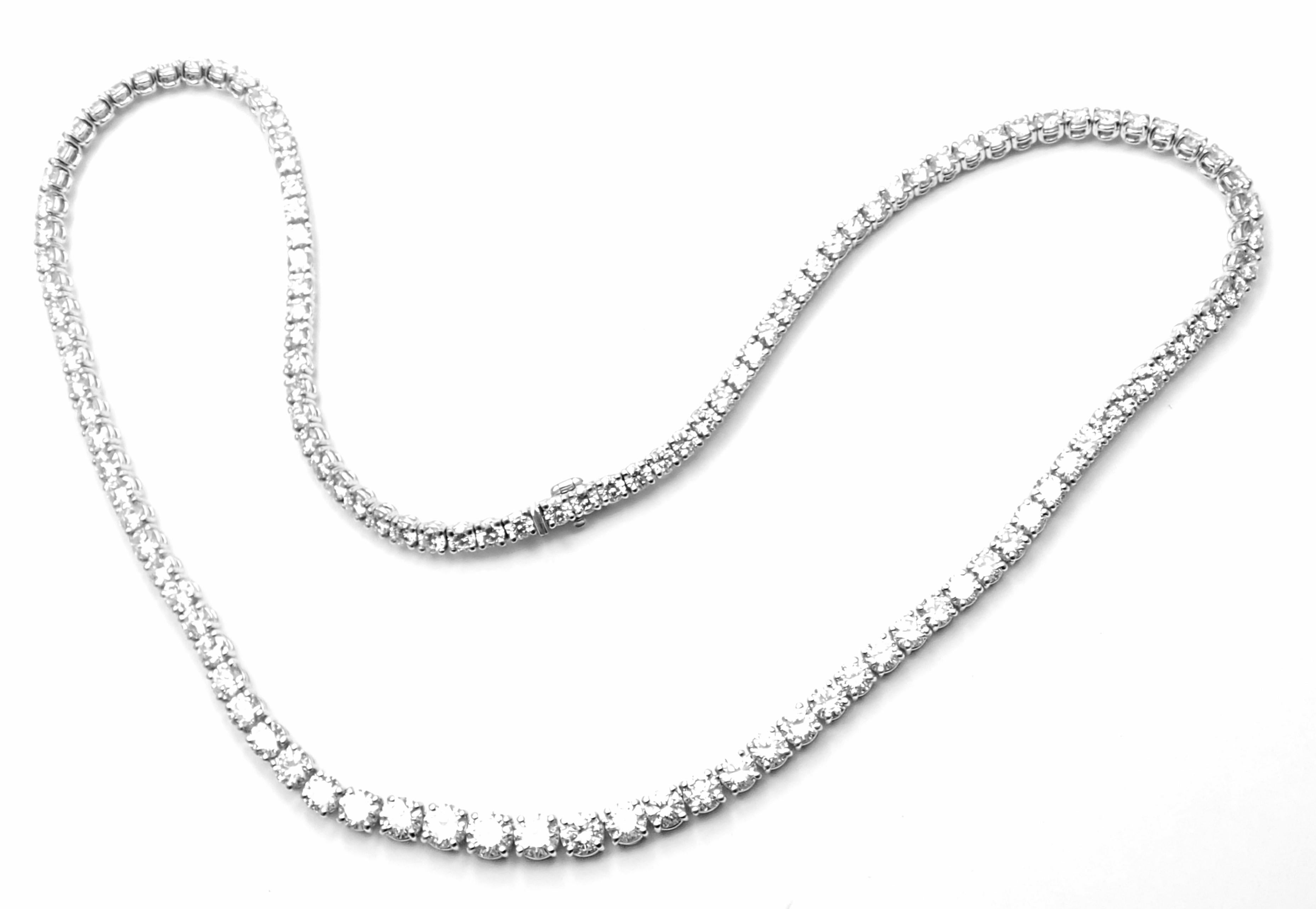 Asprey Graduating Diamond Riviera Platinum Necklace 6