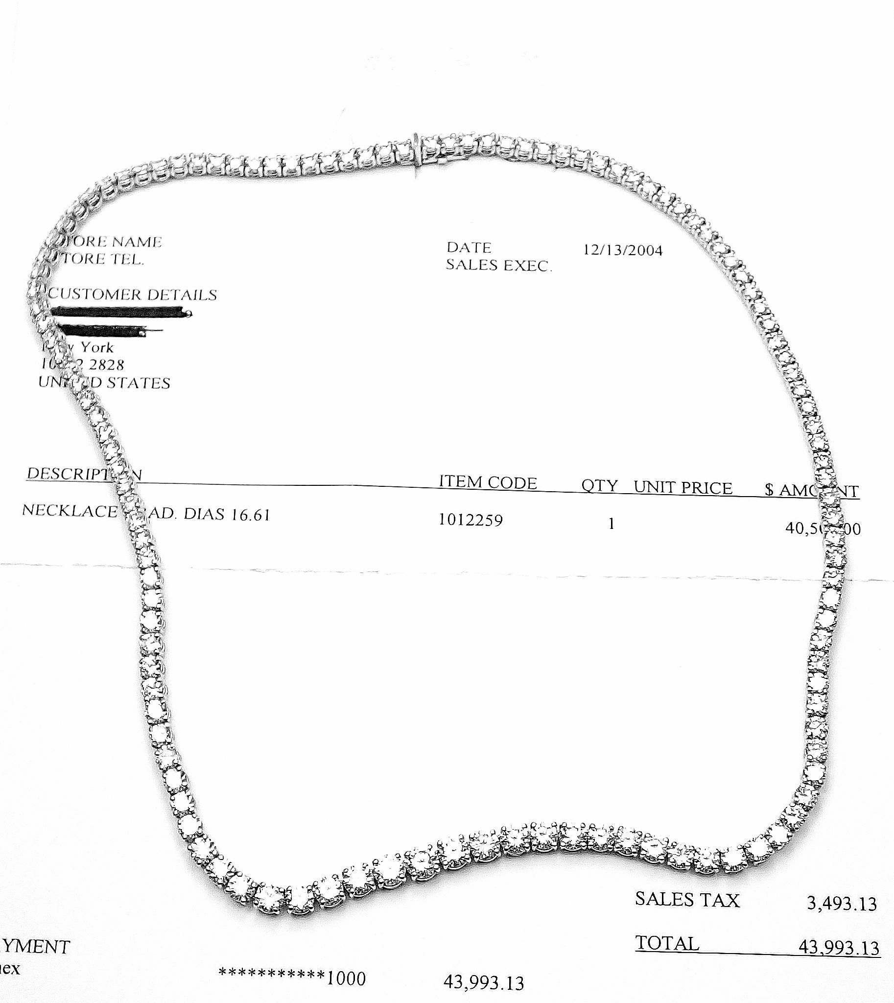 Asprey Graduating Diamond Riviera Platinum Necklace 7