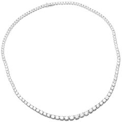 Asprey Graduating Diamond Riviera Platinum Necklace