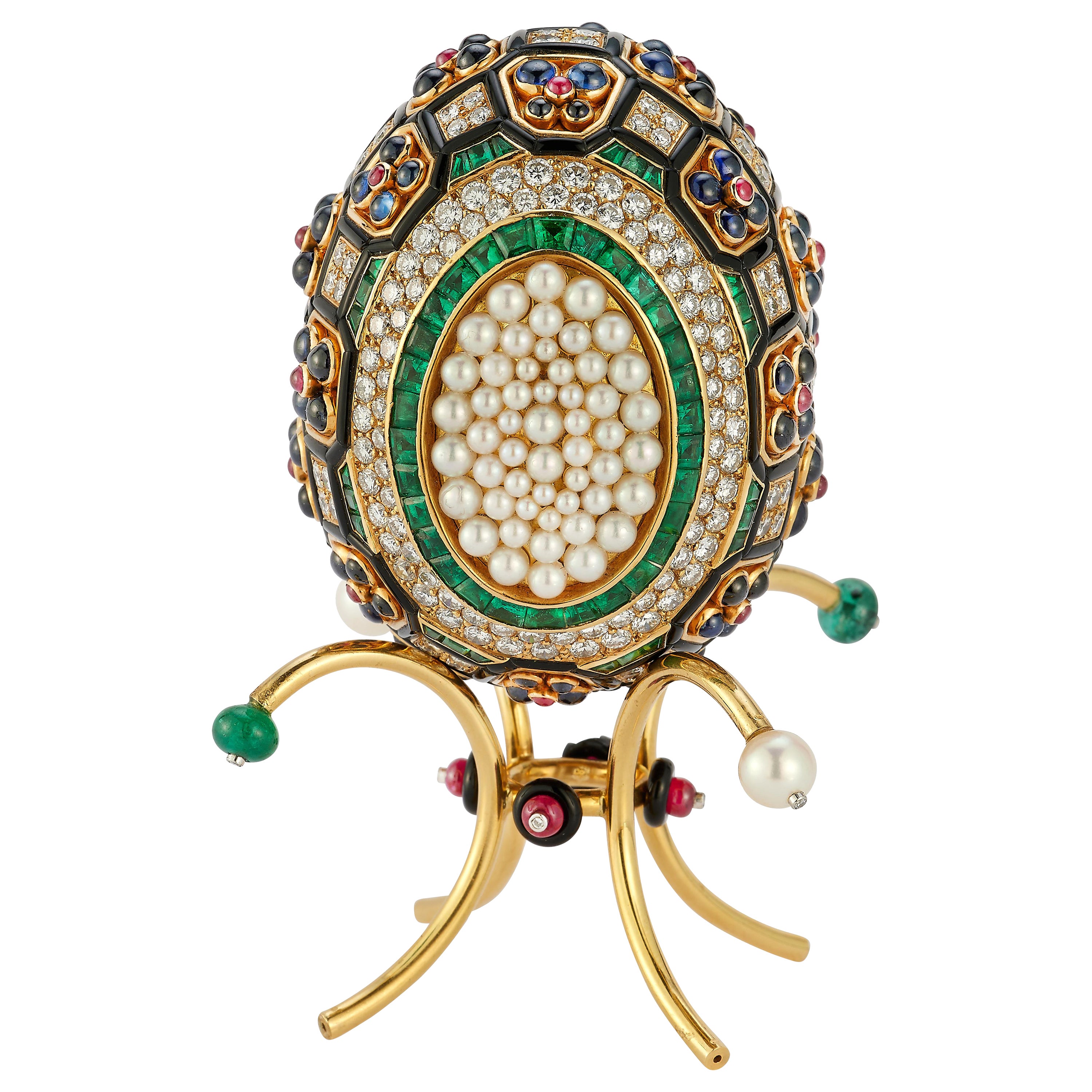 Asprey Jeweled Egg Desk Object