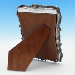 Asprey - large ornate Elizabeth II period sterling silver photograph frame 1996