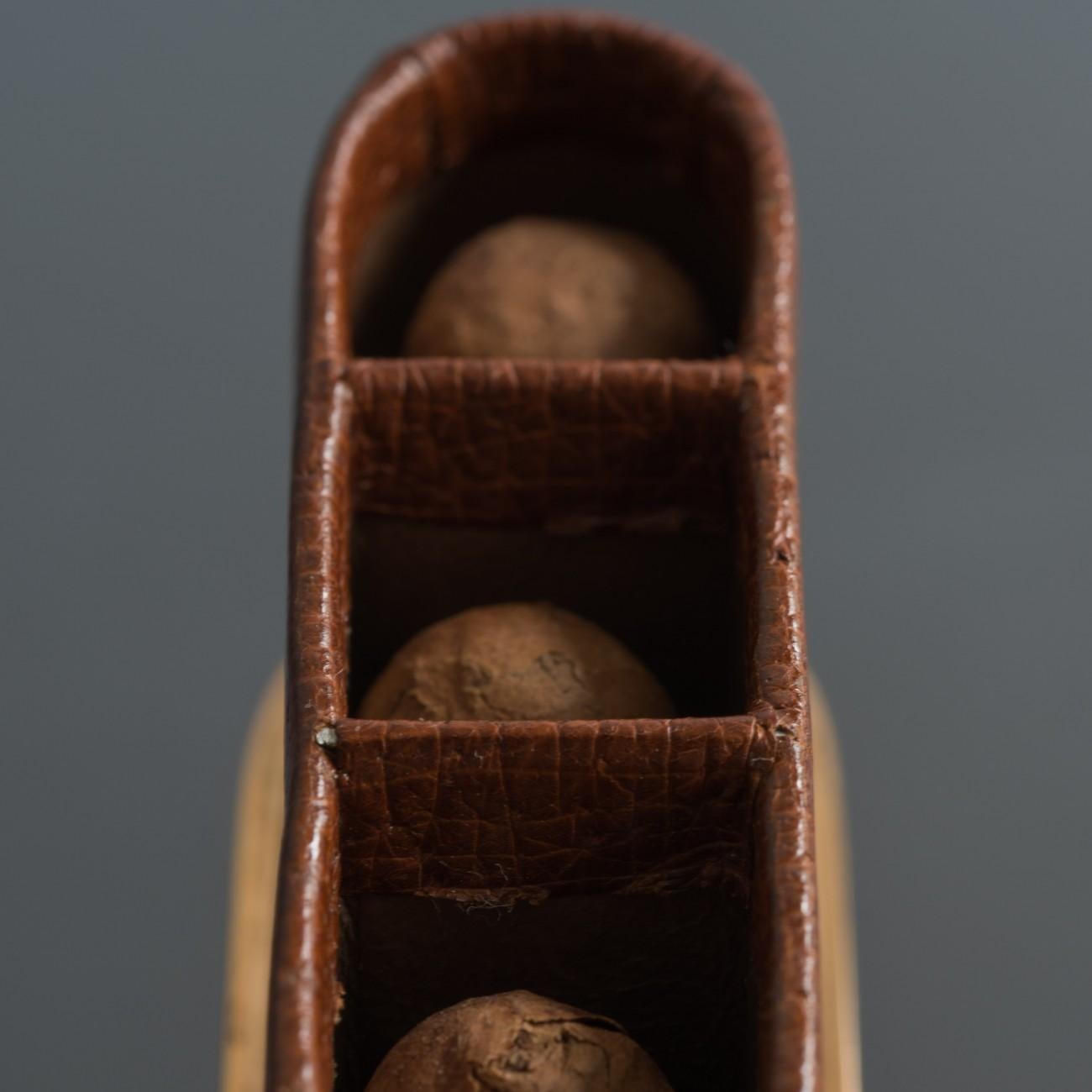 Gold Asprey Leather Cigar Case, circa 1930