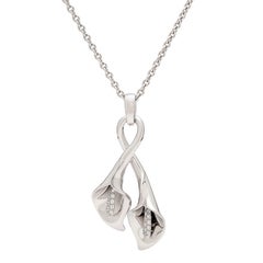Asprey "Lily" Diamond and White Gold Pendant