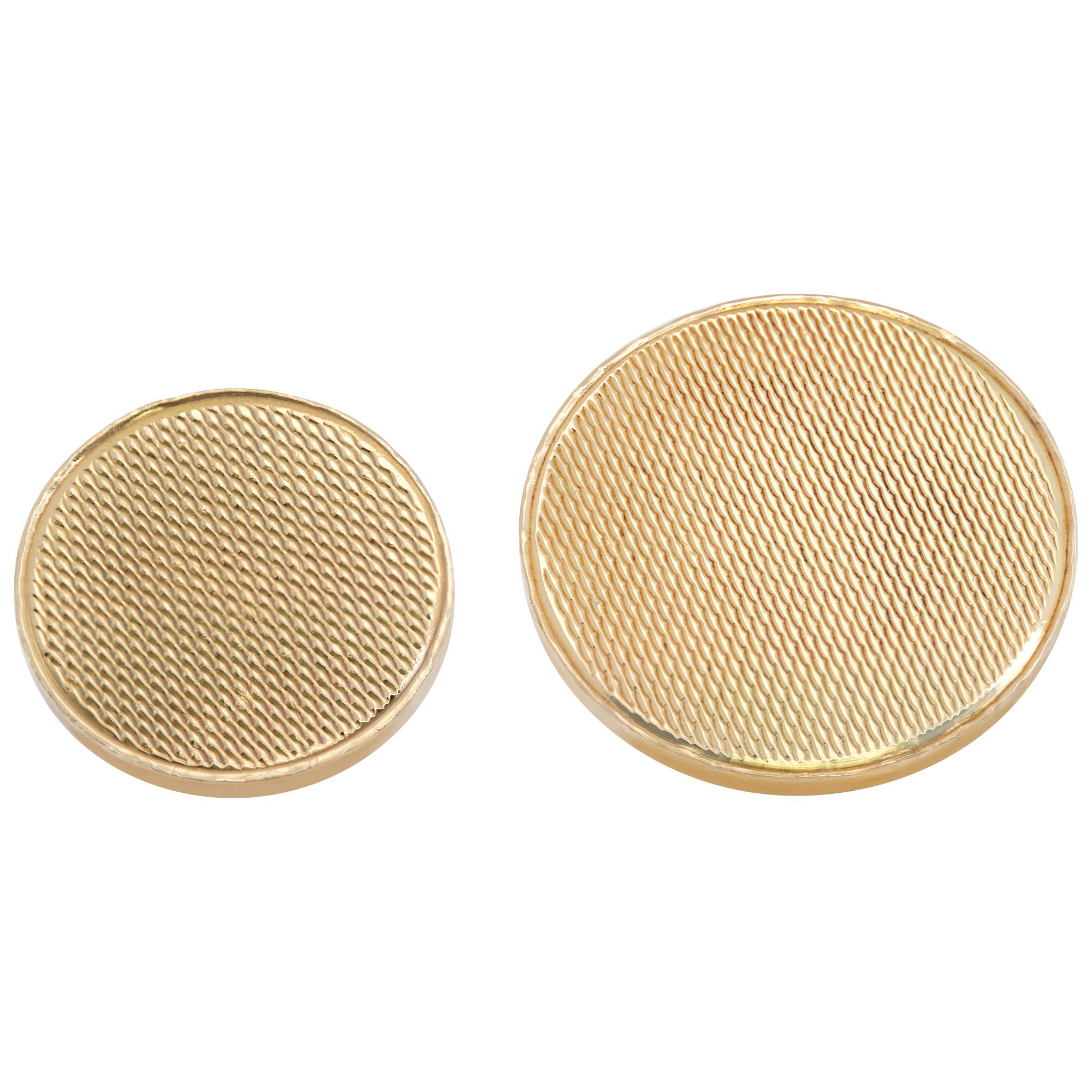 Asprey London 18k yellow gold blazer buttons In Excellent Condition For Sale In Surfside, FL