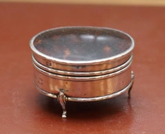 Asprey London 1929 Boîte à bijoux en argent sterling Pot à bijoux en fausse écaille de tortue