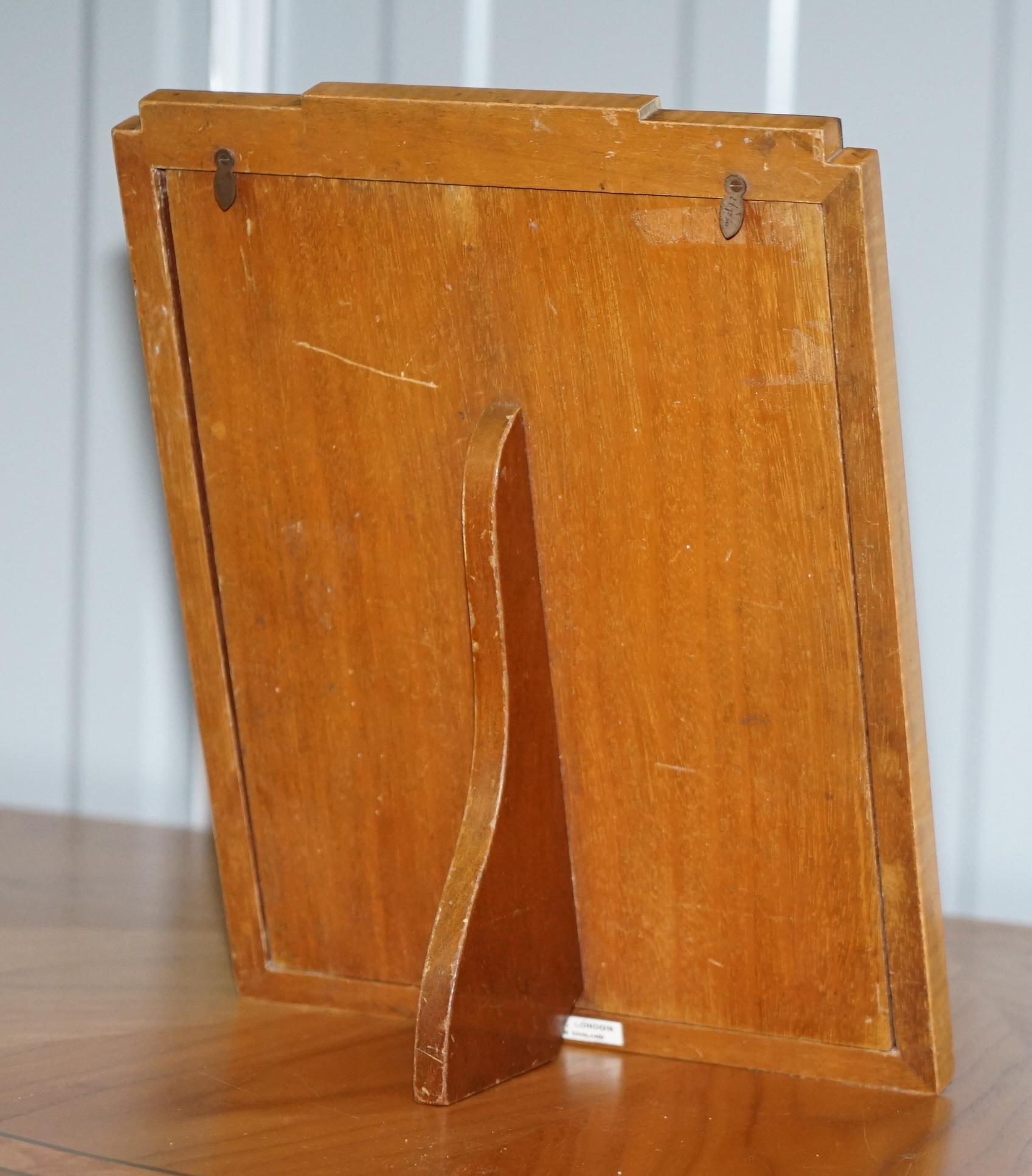 Asprey London American Art Deco Satinwood Table Picture Frame Exceptional Piece For Sale 3