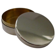 Asprey, London, Antique English Sterling Silver Pill Box, 1911