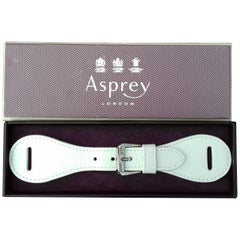 Asprey London Belt Buckle for scarves White Leather