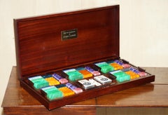 Asprey London Burr Walnut Mother of Pearl Alfred Dunhill Poker Casino Chips Set