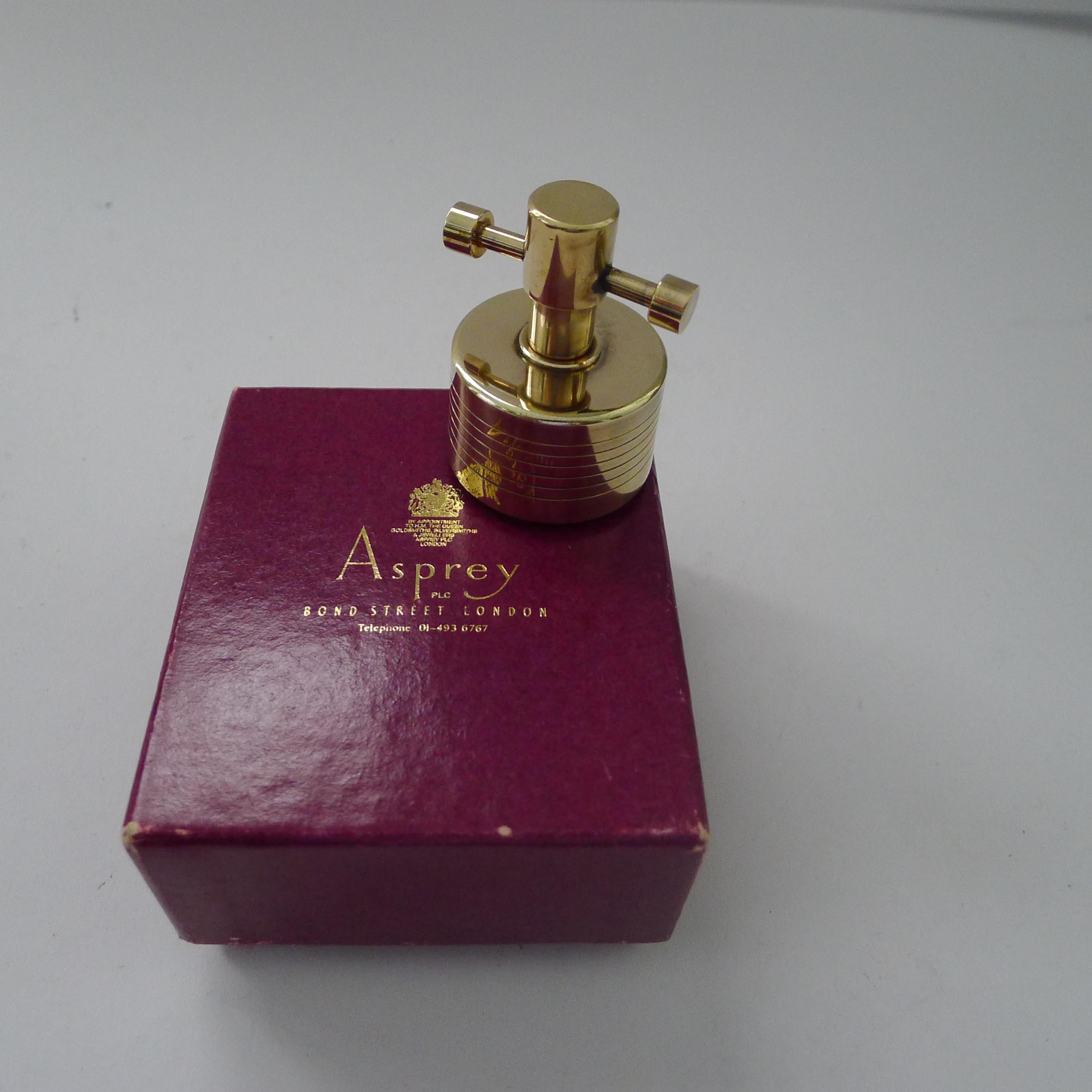 Asprey, London - Sello para botella de vino/champán chapado en oro fino en venta 11