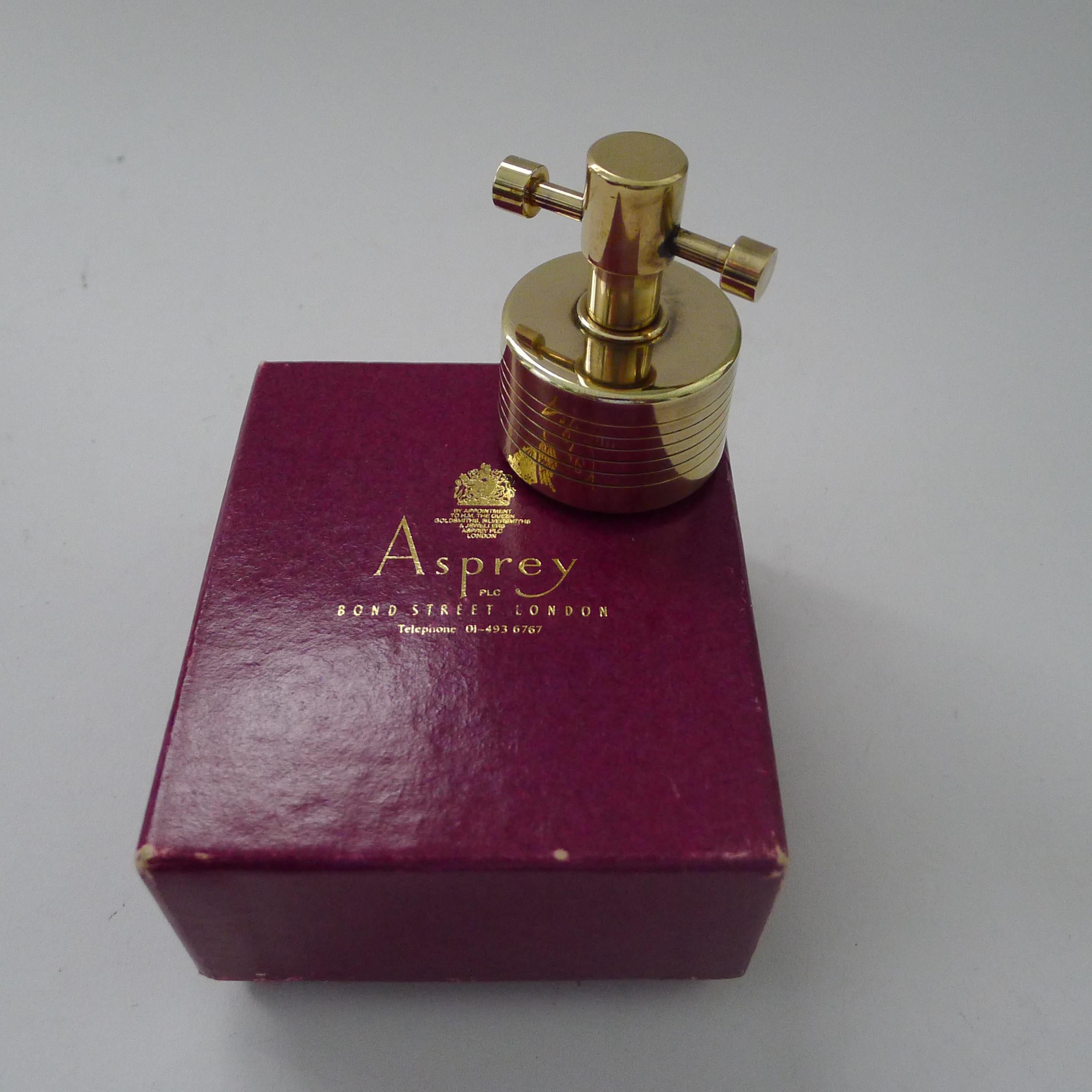 Asprey, London - Sello para botella de vino/champán chapado en oro fino en venta 12