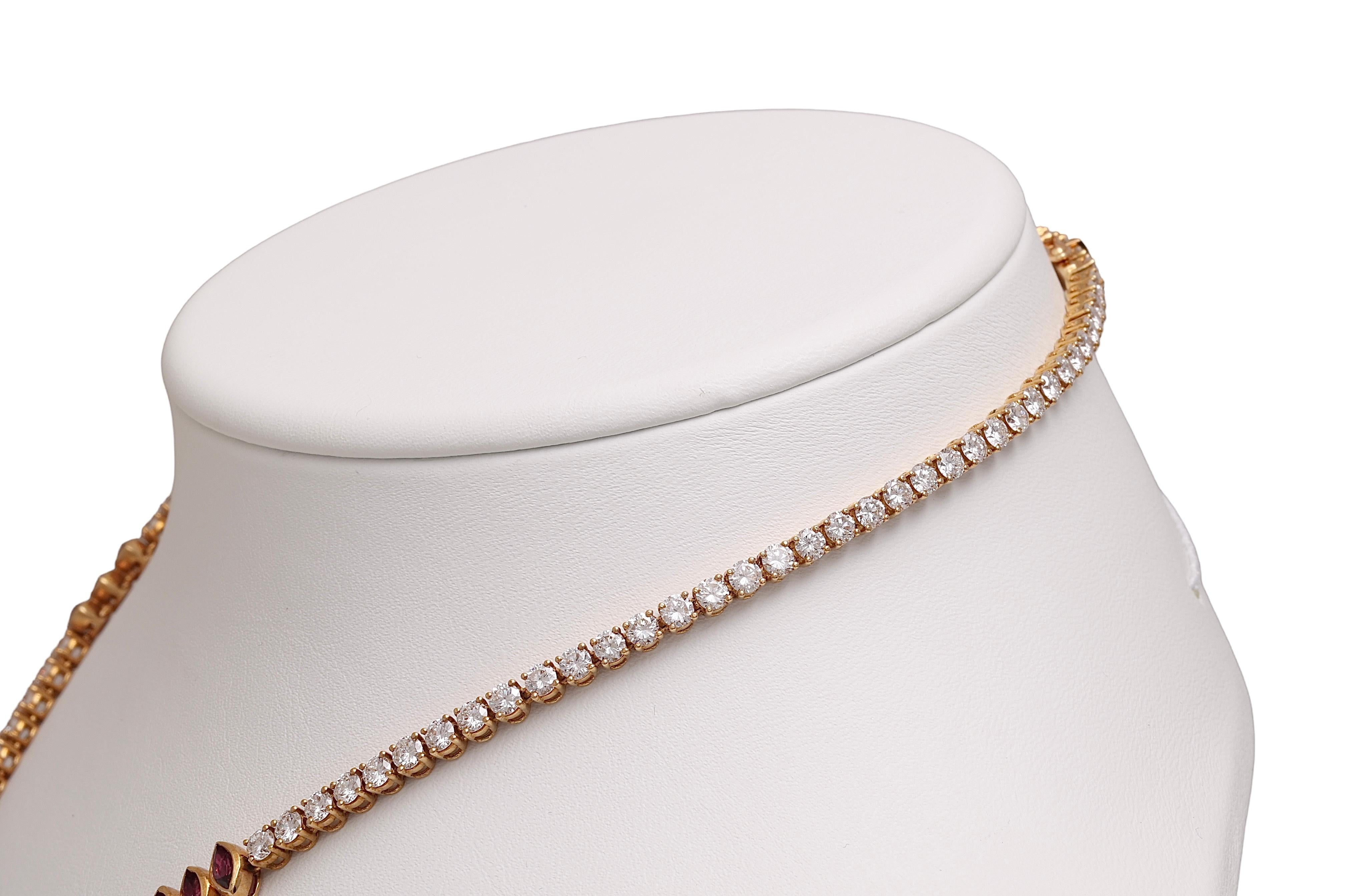 Asprey London Ruby & Diamonds Necklace, Estate Sultan Oman Qaboos Bin Said  For Sale 8
