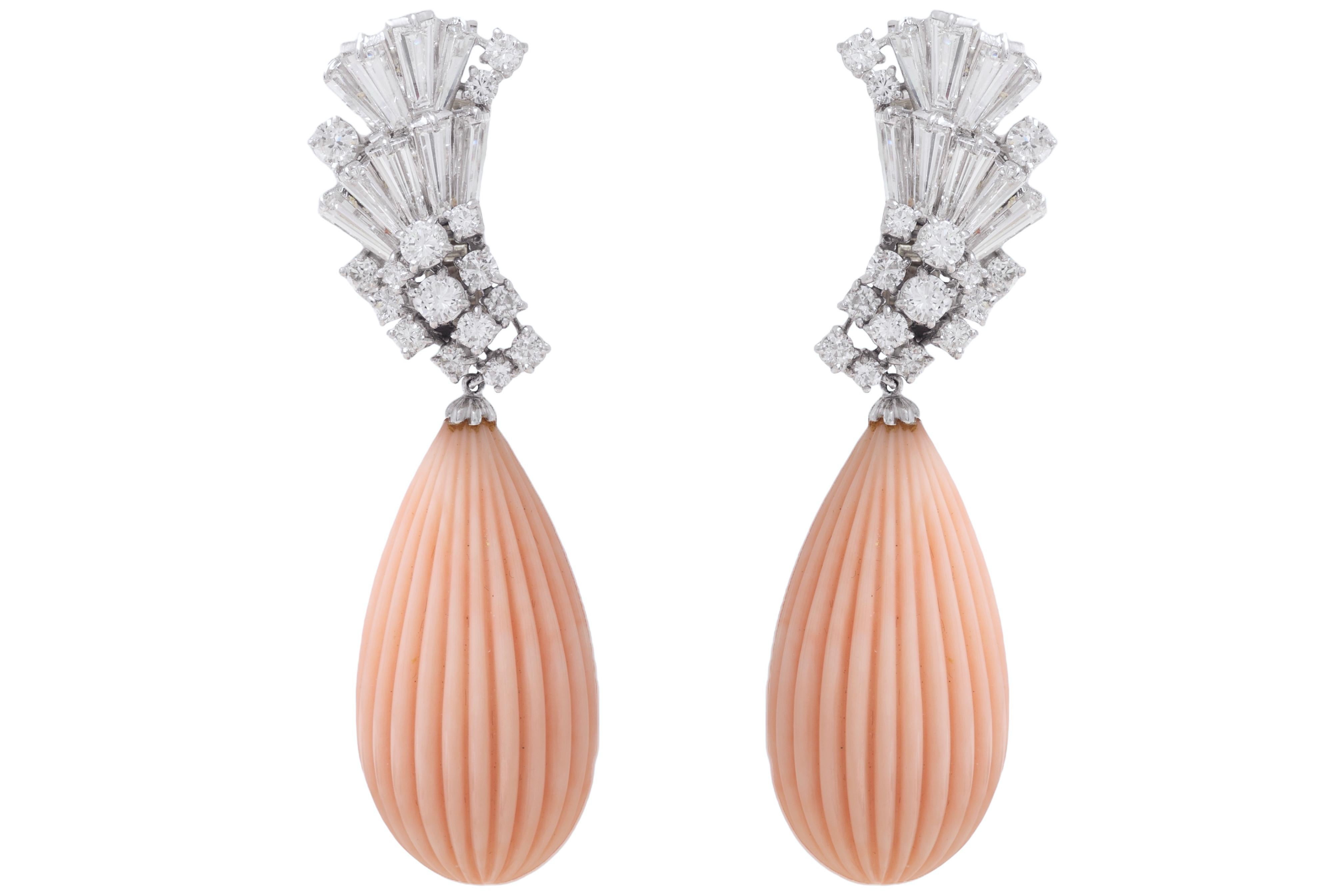Asprey London Set Necklace & Earrings Coral&Diamond, Gübelin, Estate Sultan Oman For Sale 4