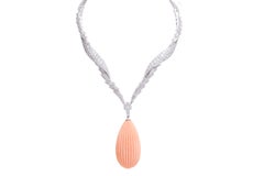 Asprey London Set Necklace & Earrings Coral&Diamond, Gübelin, Estate Sultan Oman