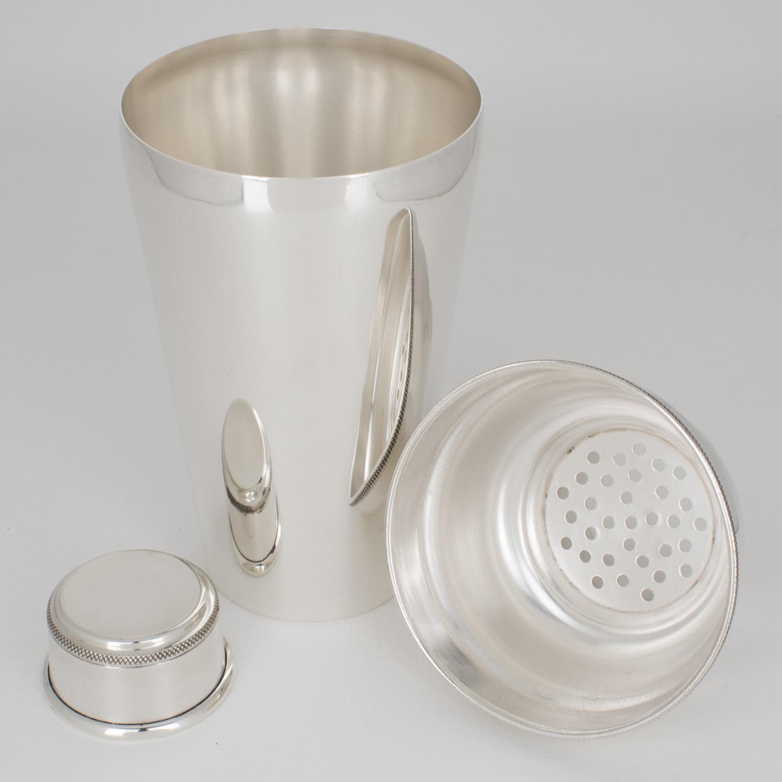 Asprey London Silver Plate Cocktail Shaker, England circa 1920 Bon état - En vente à Atlanta, GA