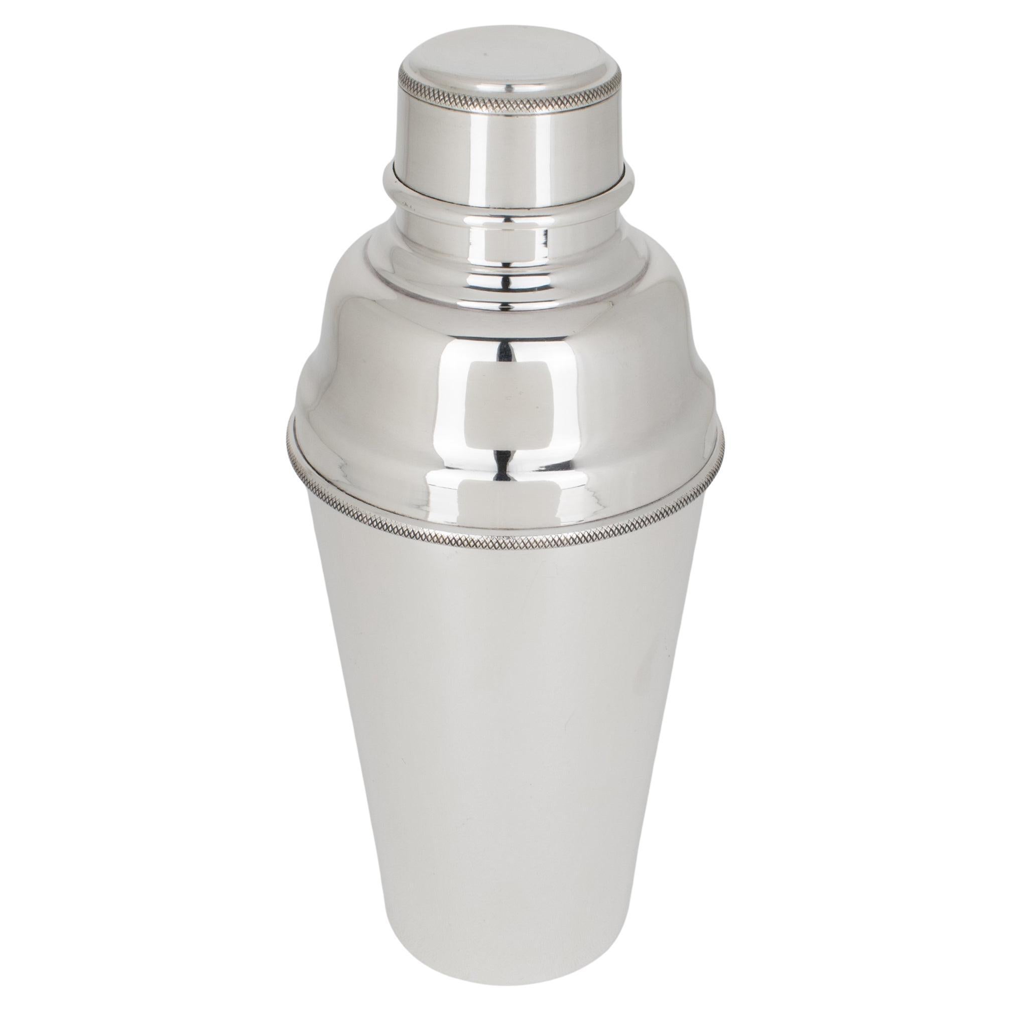 Asprey London Silver Plate Cocktail Shaker, England circa 1920 en vente