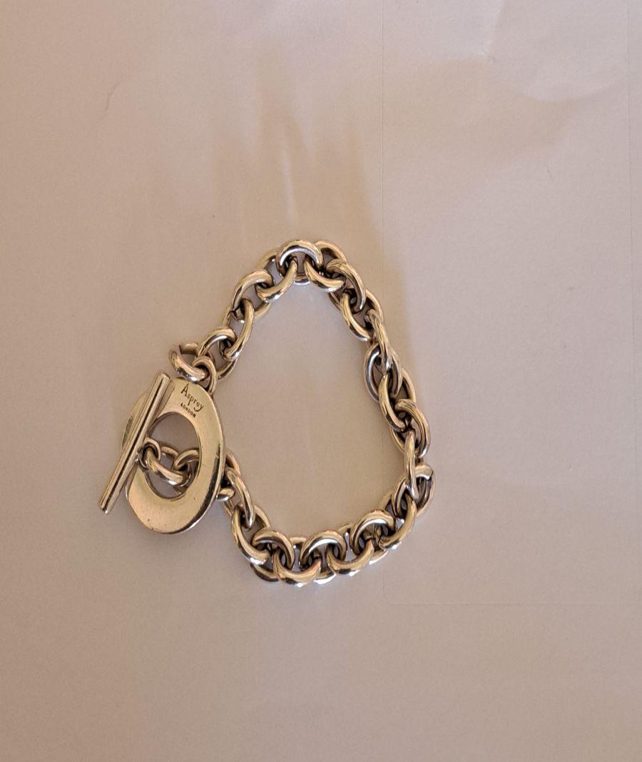 Pulsera reloj Asprey London de plata en venta 5