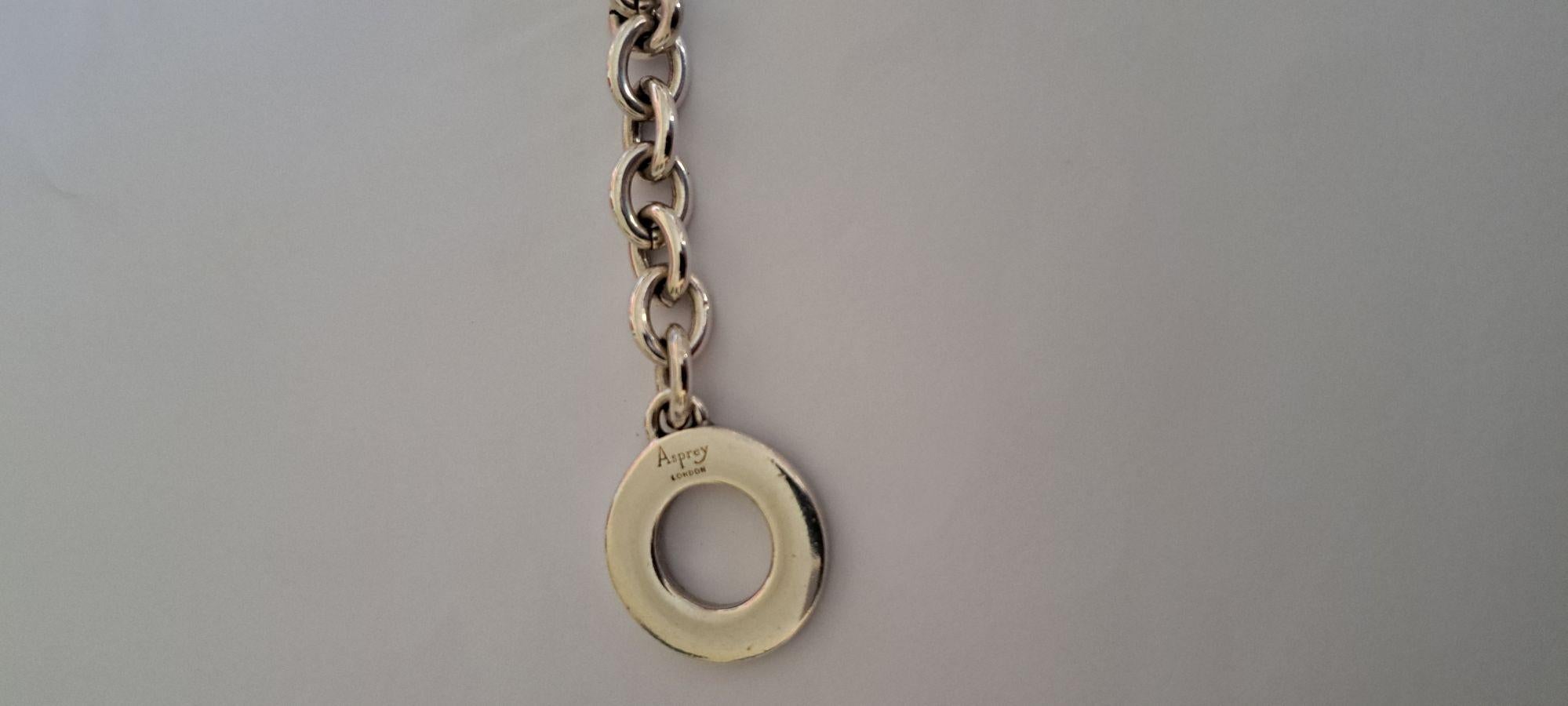 Pulsera reloj Asprey London de plata siglo XX en venta