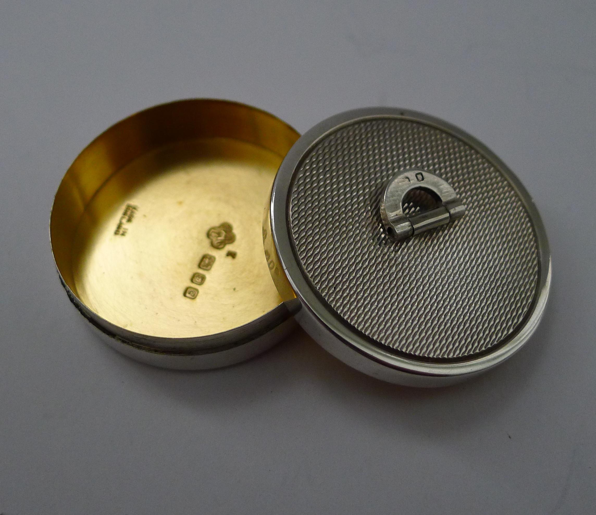 Mid-20th Century Asprey, London - Small Sterling Silver Box - 1958