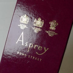 Asprey, London - Vintage Sterling Silber Essstäbchen & Stand - 1989