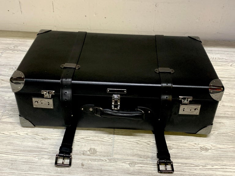 Asprey Londoner Trolley, Black Cross Hatch Suitcase For Sale 5
