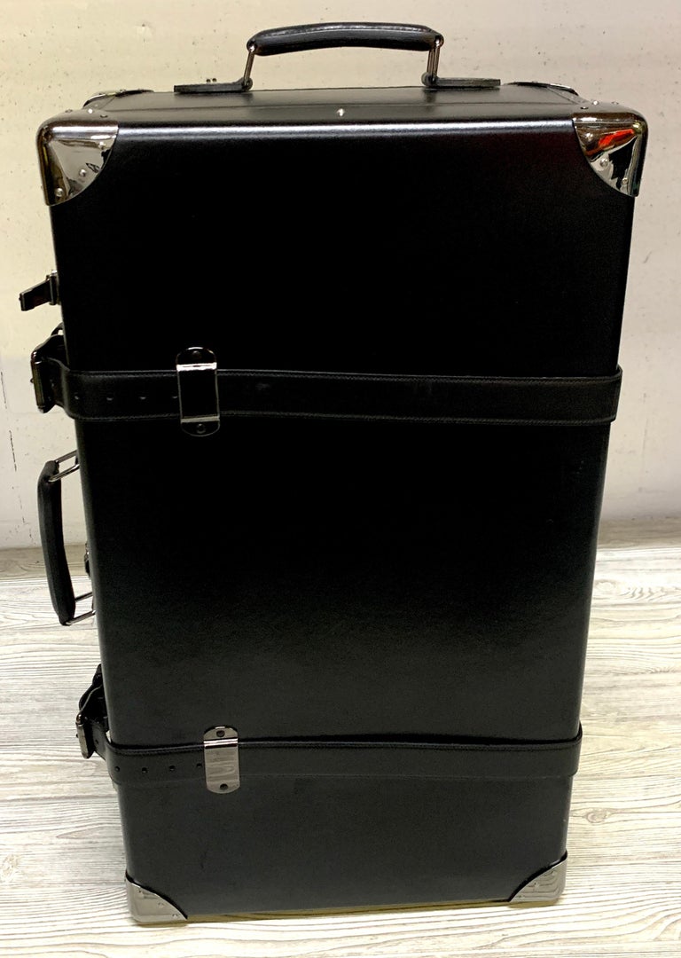 Asprey Londoner Trolley, Black Cross Hatch Suitcase For Sale 2