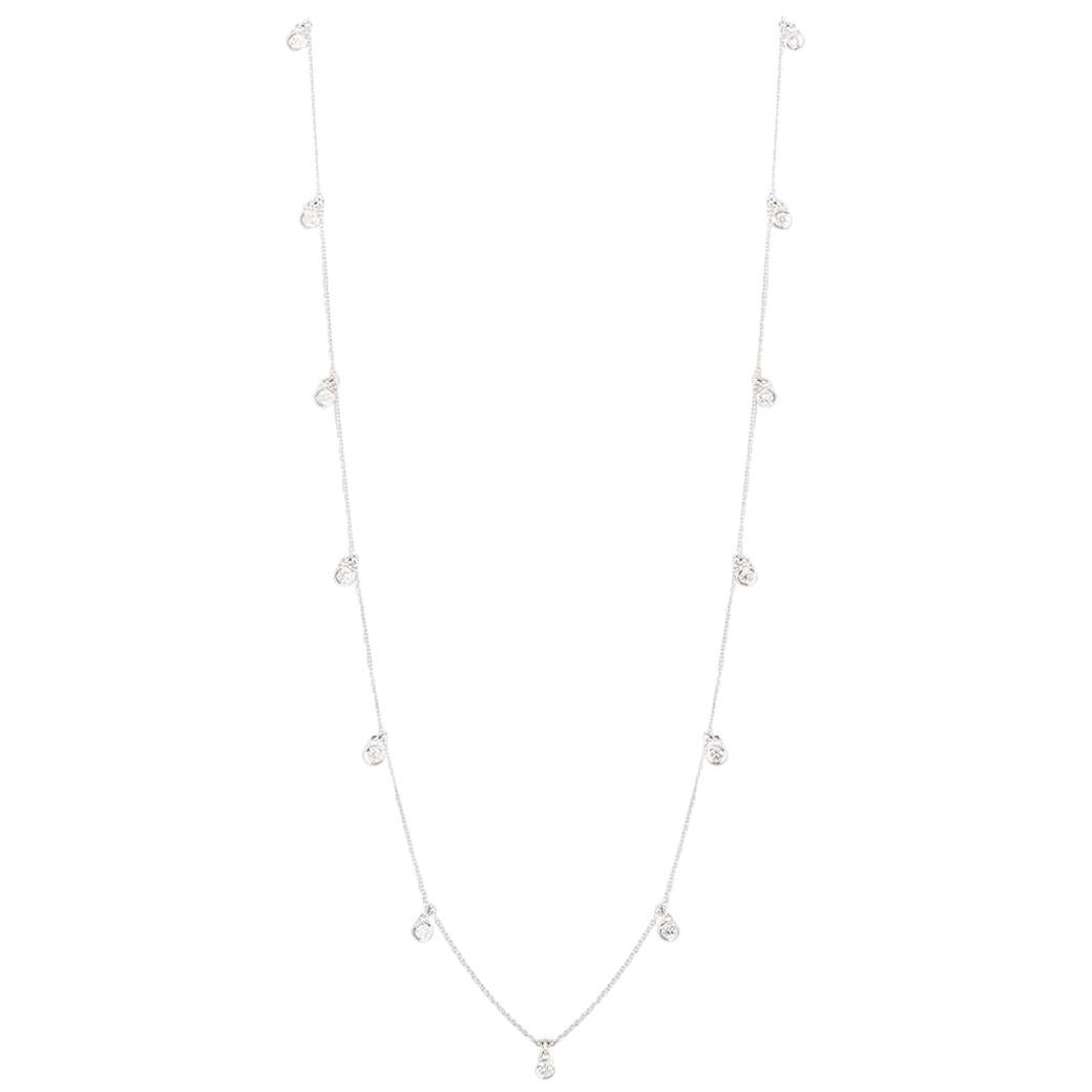 Asprey Long Diamond Necklace 2.05 Carat