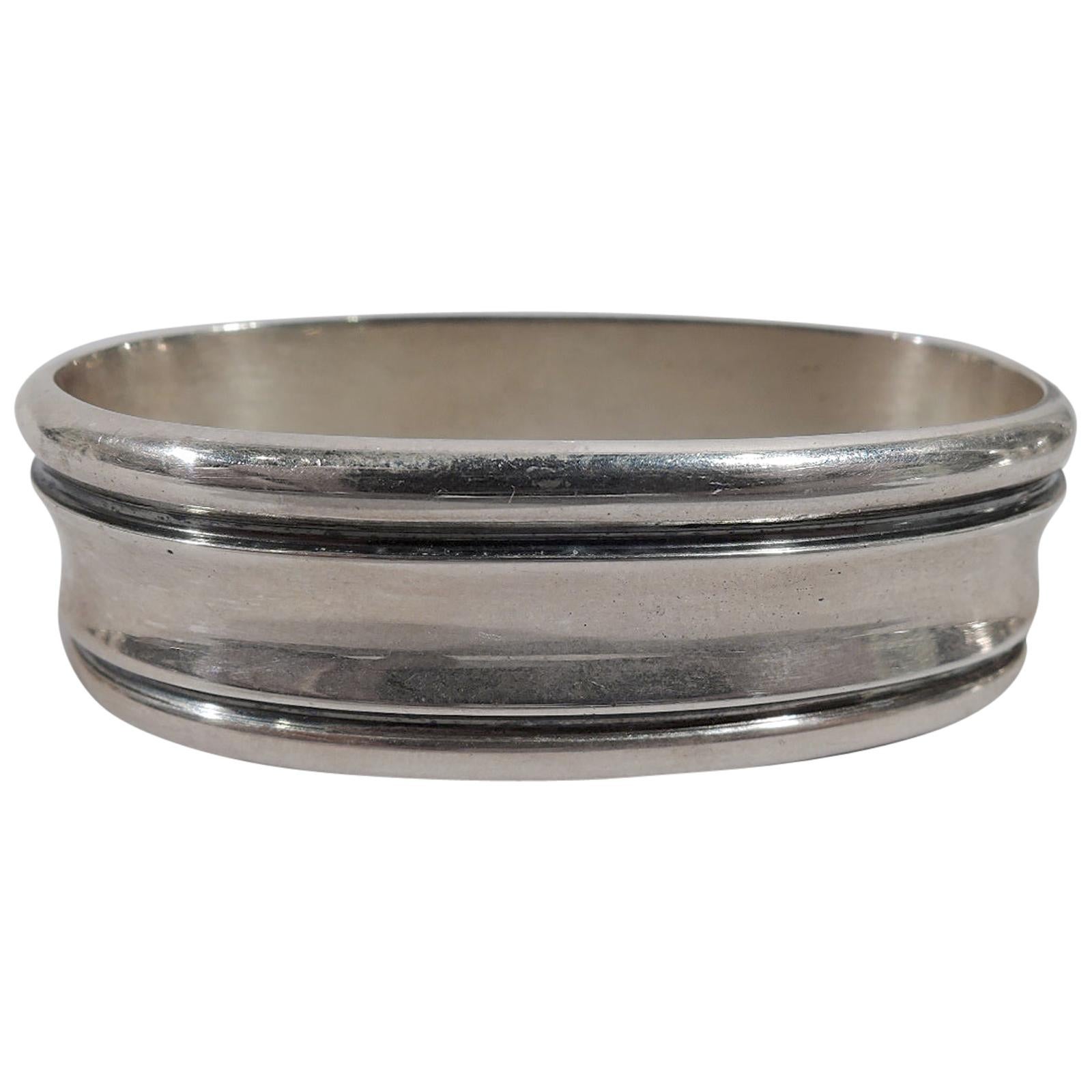 Asprey Mid-Century Modern Sterling Silver Napkin Ring