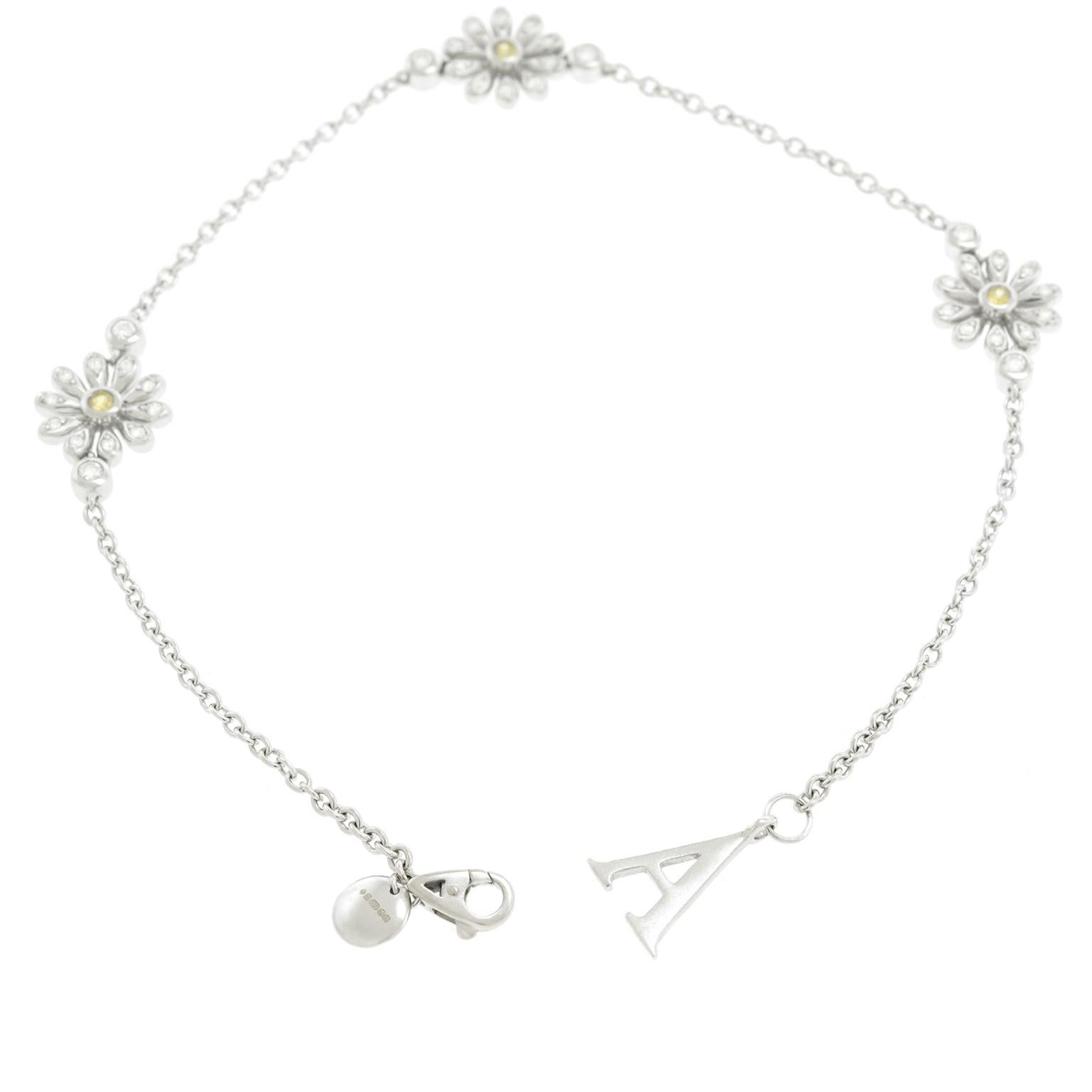 Women's or Men's Asprey Mini Daisy Gold Bracelet