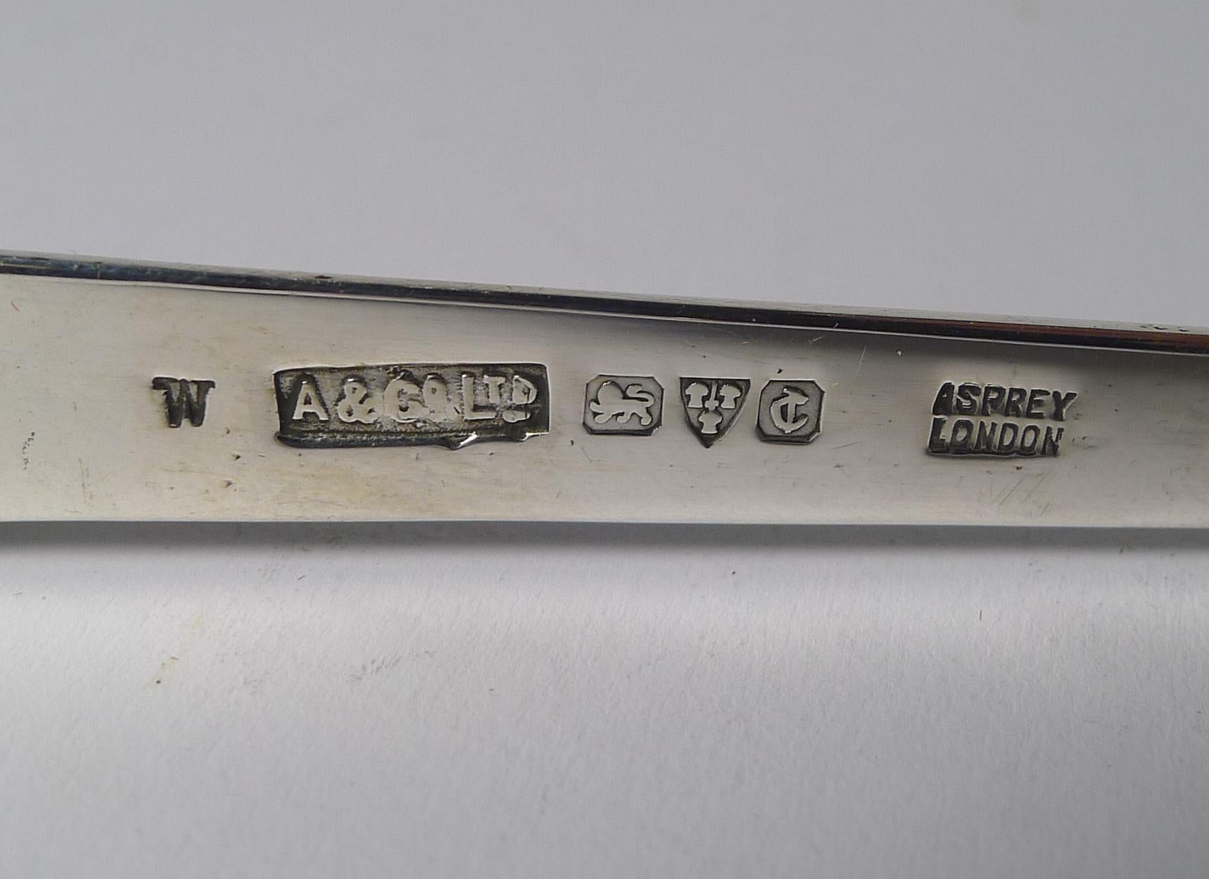 Sterling Silver Asprey, Novelty Silver Fox Letter Opener, Chester 1928