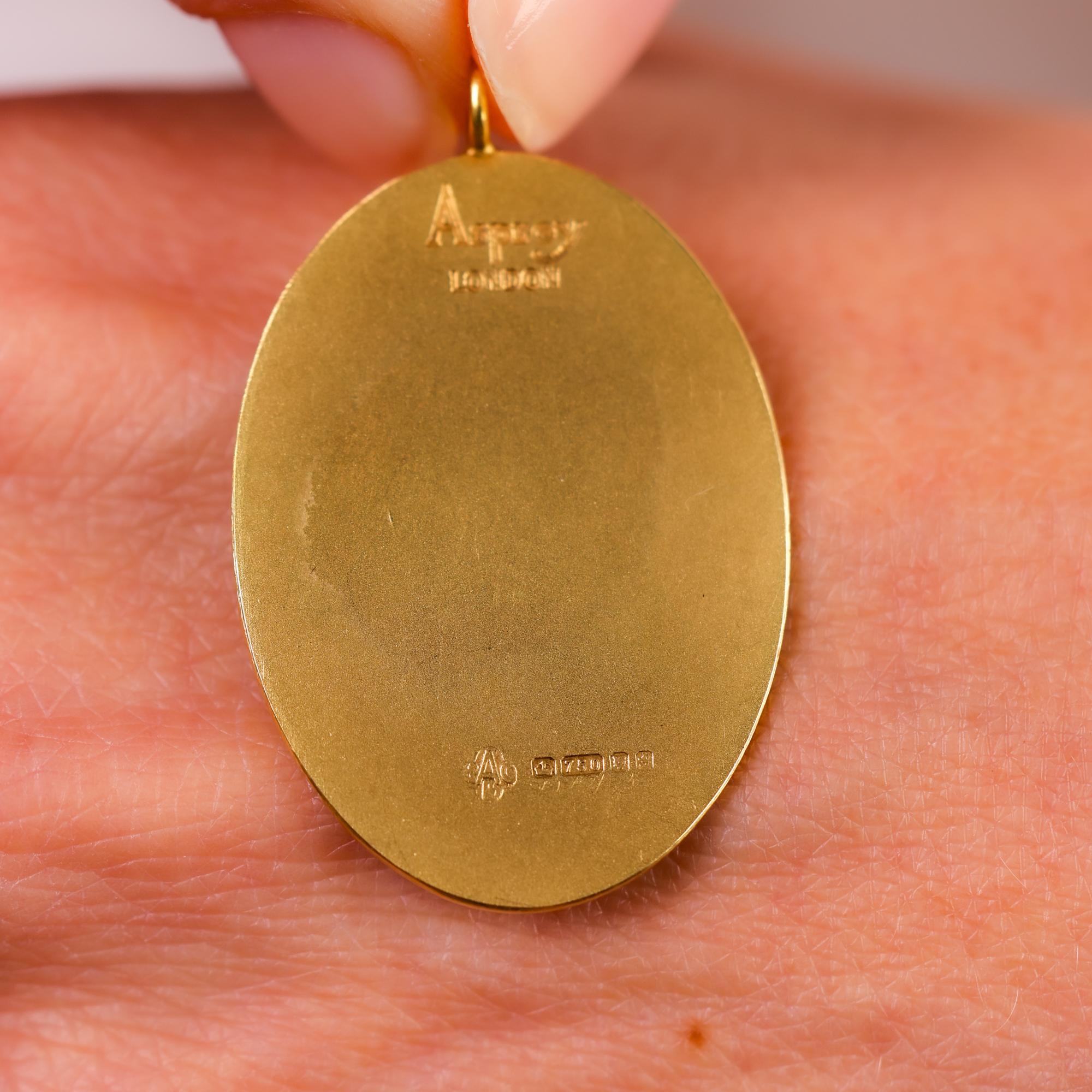 Asprey of London: 18 Karat Gelbgold Anhänger „Aries“ im Zustand „Hervorragend“ in Beverly Hills, CA