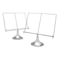 Asprey, Pair of Antique Silver Plate Music Stands, Made Circa 1910