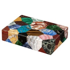 Asprey Patchwork Stone Box, circa 1940