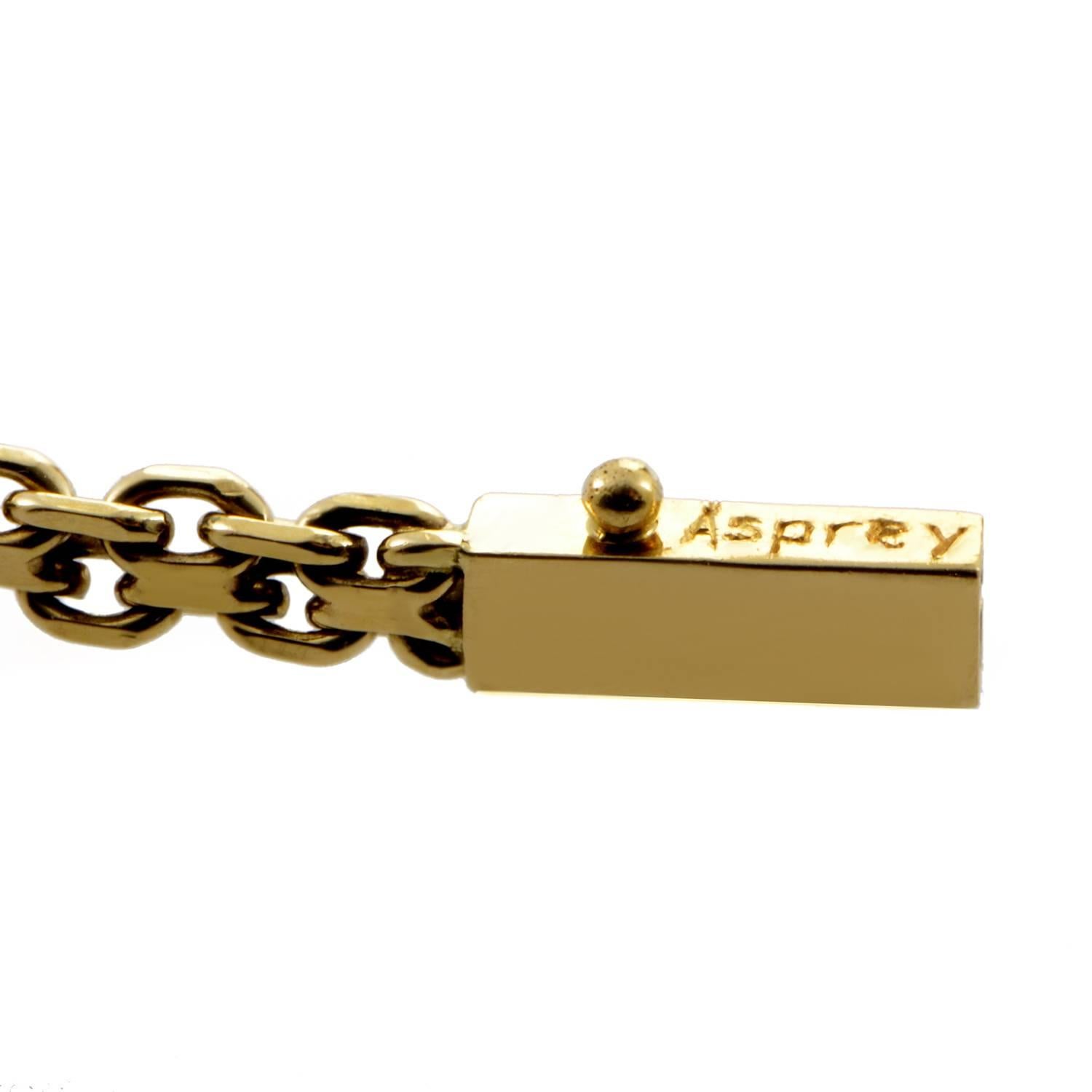 Women's Asprey Rainbow Sapphire Diamond Gold Bracelet