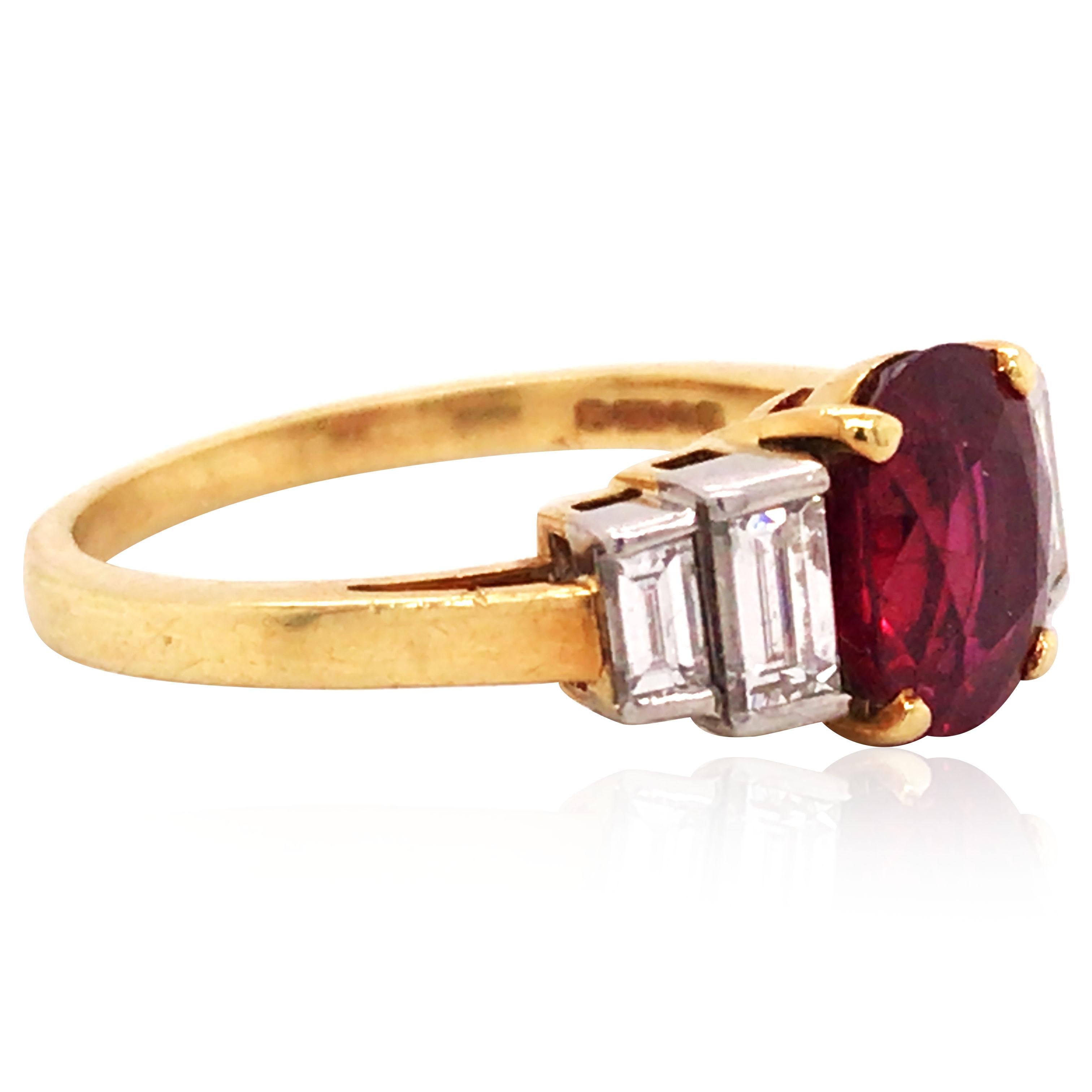 Asprey, Anillo Rubí Diamante en Bueno estado para la venta en New York, NY
