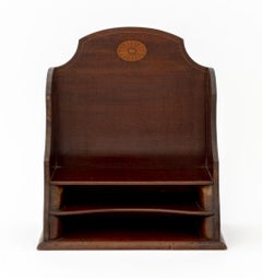 Asprey Satinwood Inlaid Mahogany Letter Rack