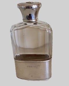 Asprey  silver and gold hip flask, Chester  1912