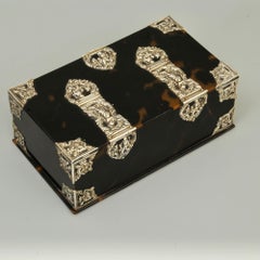 Asprey Silver Mounted Tortoiseshell Casket