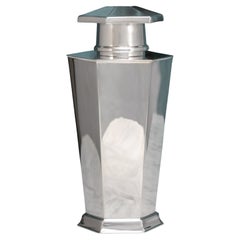 Asprey Silver Plated Hexagonal Cocktail Shaker, Circa 1930.