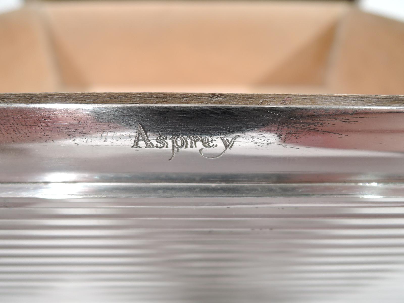Asprey Smart and Modern Sterling Silver Box In Good Condition In New York, NY
