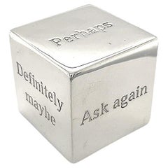 Cube de bureau de décideur en argent sterling Asprey
