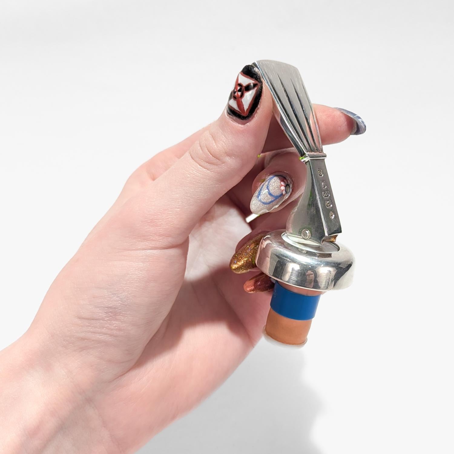 Asprey Sterling Silber Weinstopper oder Korken mit Hebel, 2004 im Angebot 10