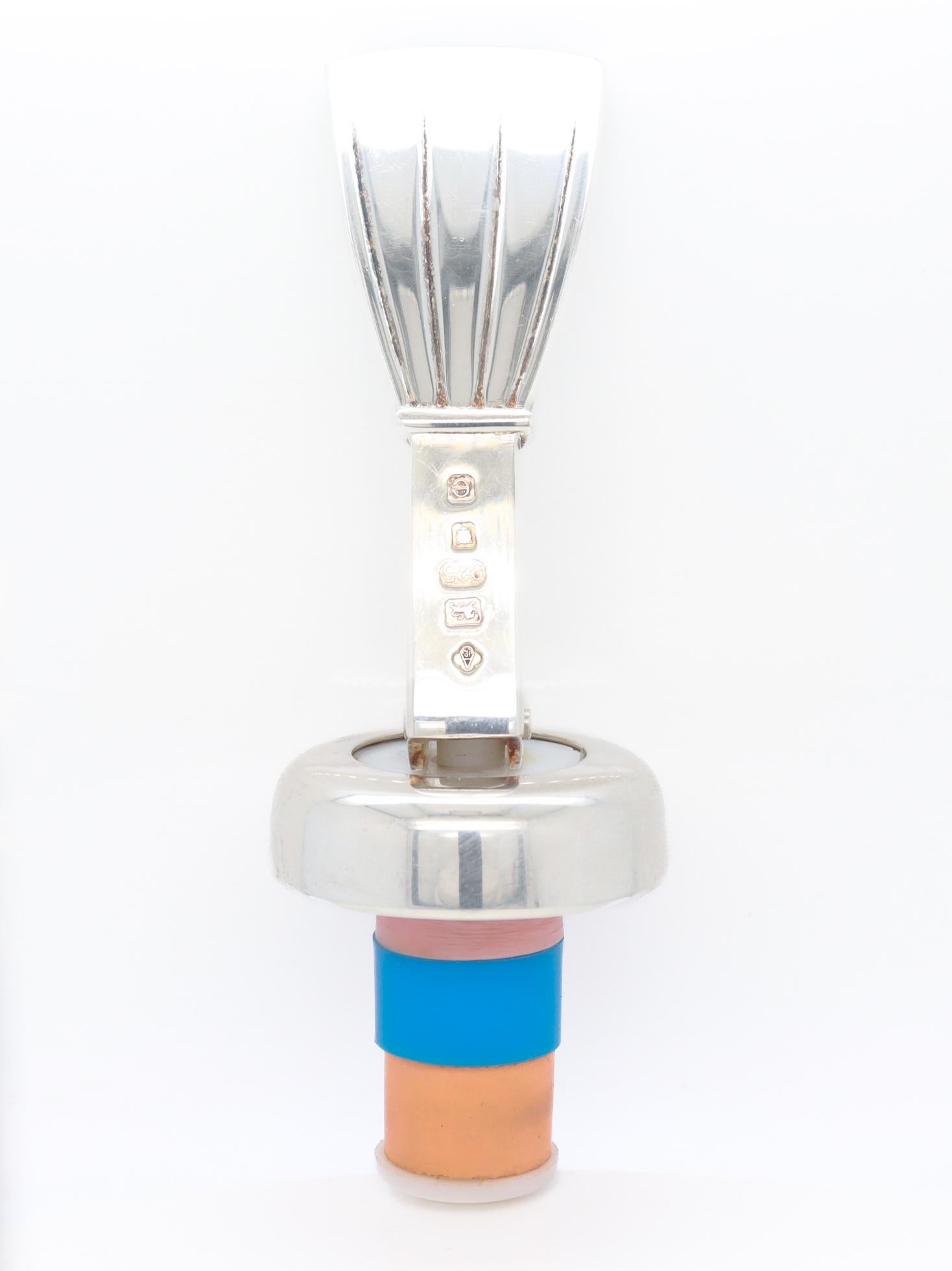 Asprey Sterling Silber Weinstopper oder Korken mit Hebel, 2004 im Angebot 1