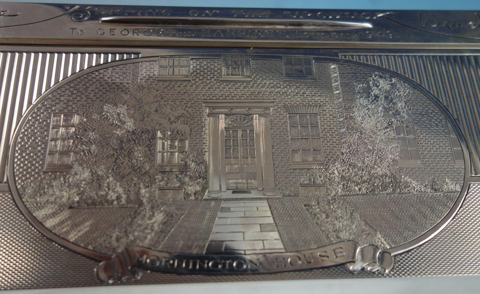 20th Century Asprey Sterling Silver Humidor Box Finely Engraved '#1569' Exceptional! For Sale