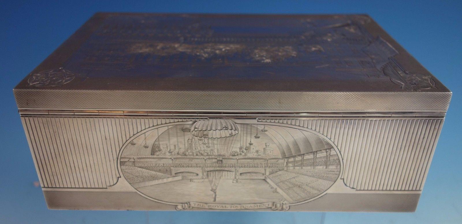 Asprey Sterling Silver Humidor Box Finely Engraved '#1569' Exceptional! For Sale 2