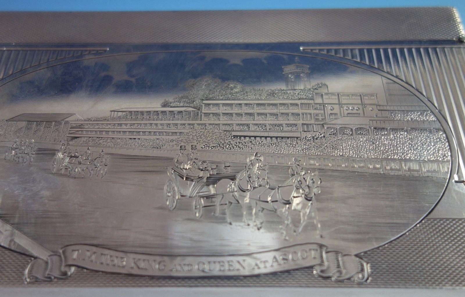 Scatola Humidor Asprey in argento Sterling finemente incisa '#1569' Eccezionale! in vendita 4