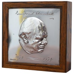 Asprey Sterling Silver Winston Churchill Anniversary Calamander Cigarette Box