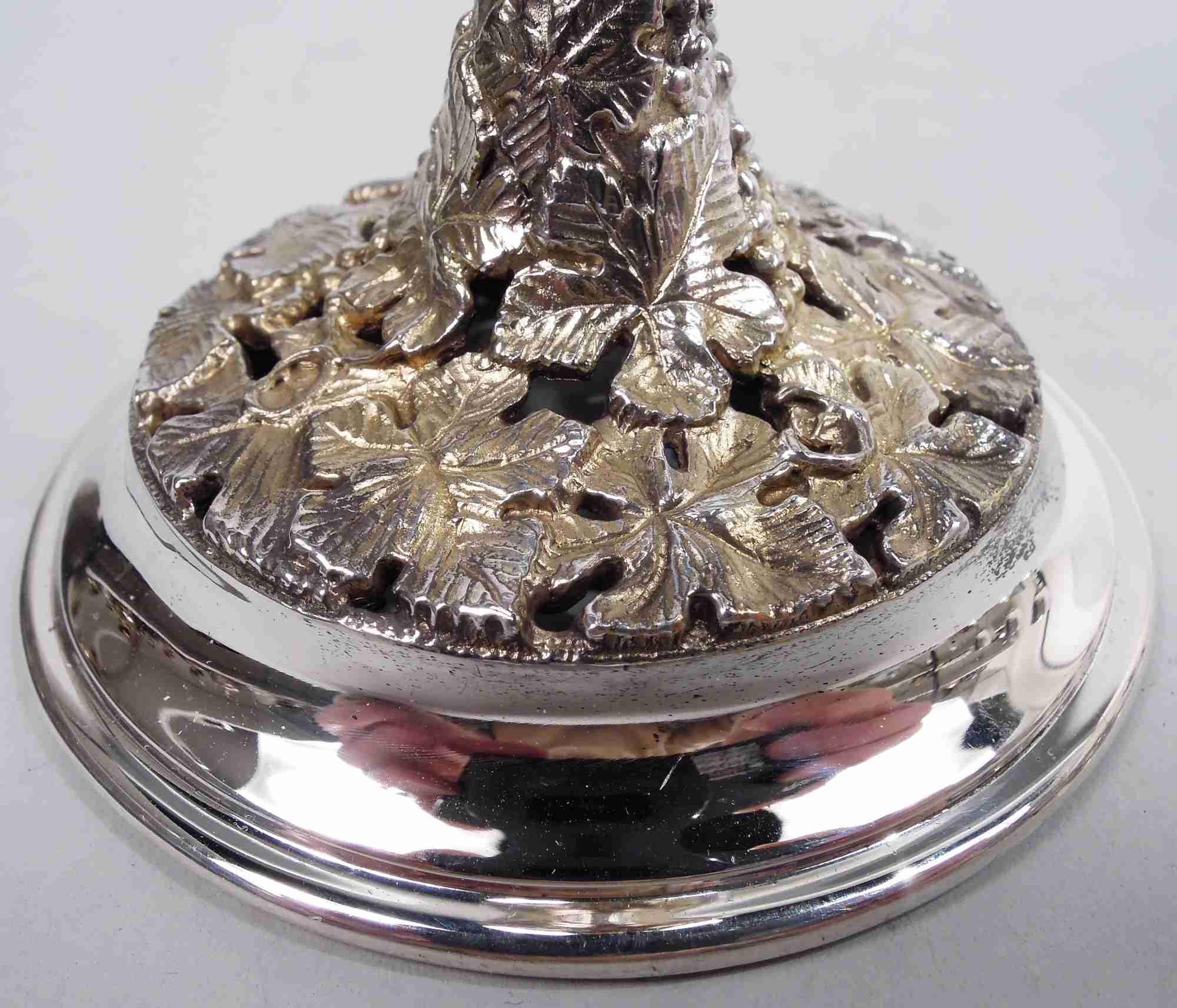 Asprey Thatcher-Era Parcel Gilt Sterling Silver Champagne Set In Good Condition For Sale In New York, NY